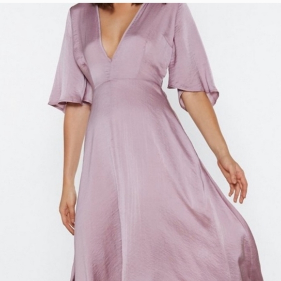 Nasty Gal “ Give It A Whirl Plunging Dress” - Picture 2 of 10